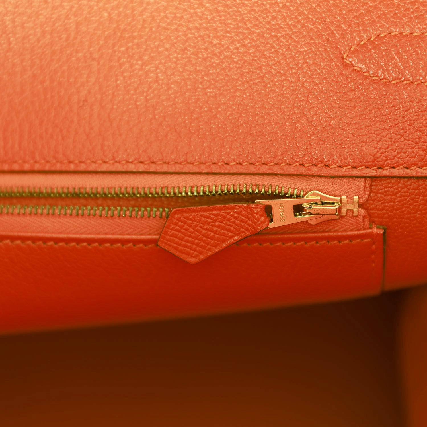 Pre-owned Hermes Birkin 35 Feu Epsom Gold Hardware