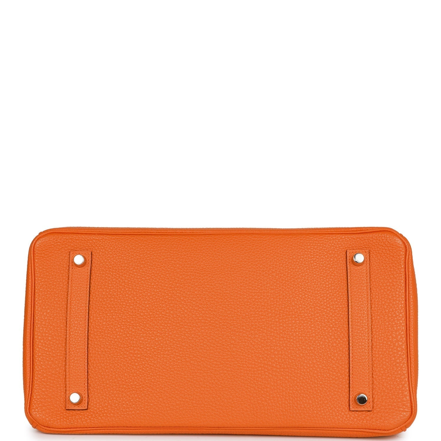Pre-owned Hermes Birkin 35 Orange H Togo Palladium Hardware