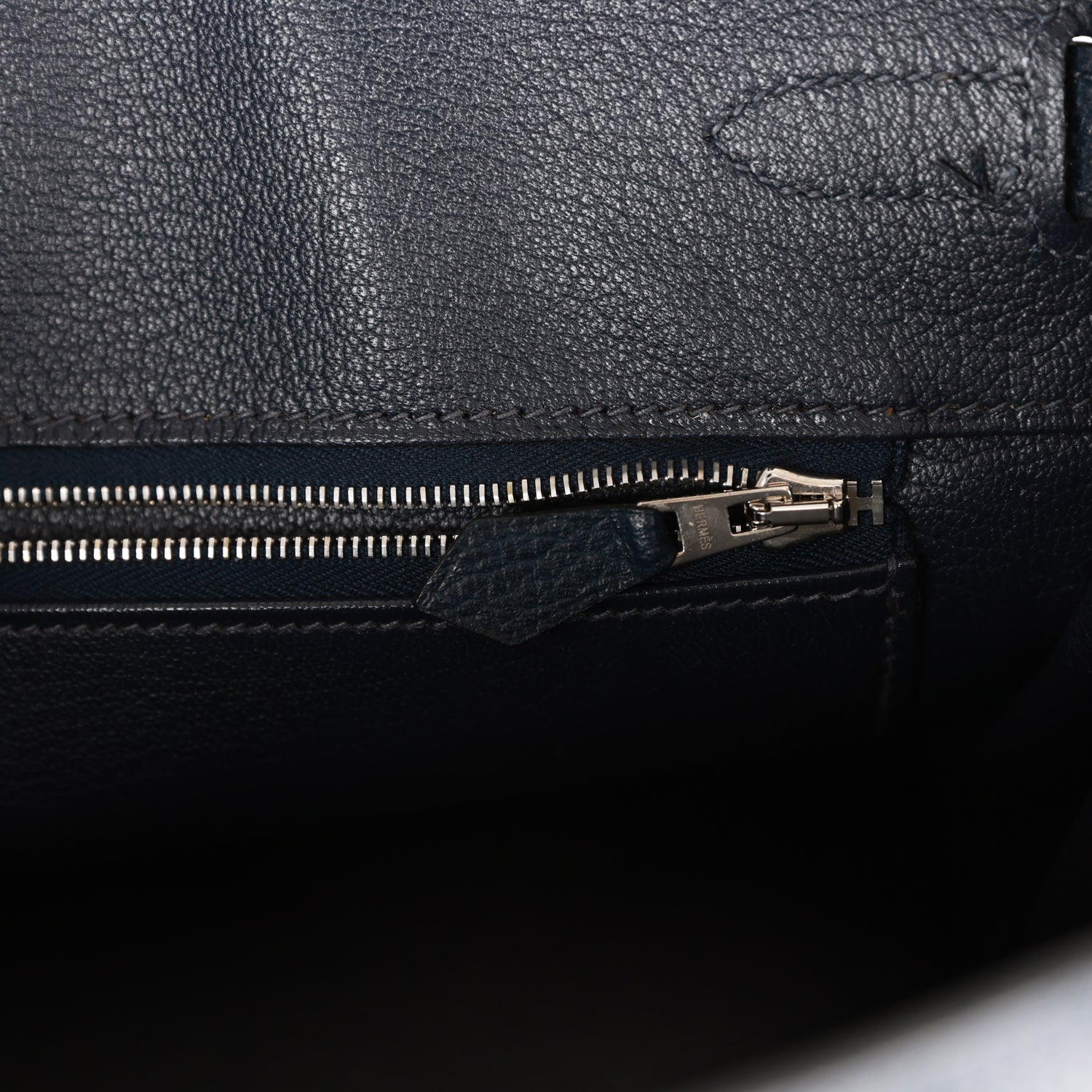 Pre-owned Hermes Birkin 30 Bleu Indigo Vache Liegee Palladium Hardware