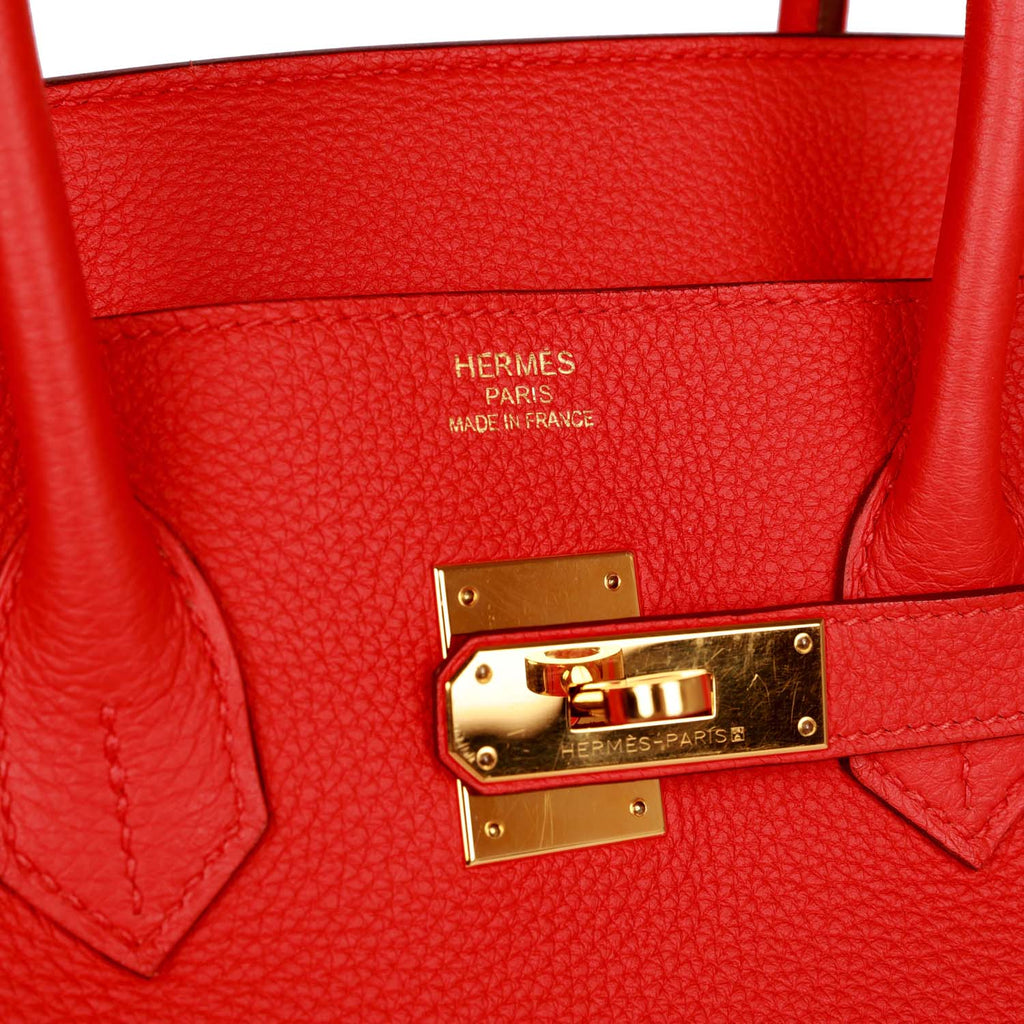 Pre owned Hermes Birkin 35 Capucine Togo Gold Hardware