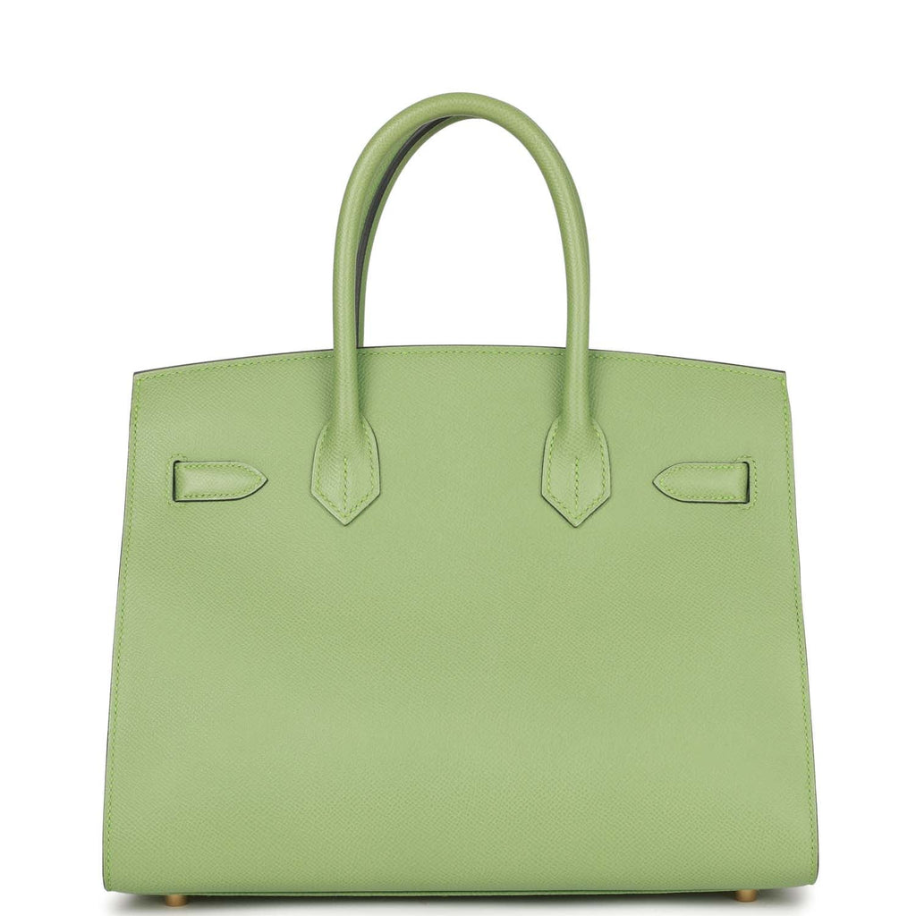 Pre-owned Hermes Birkin Sellier 30 Vert Criquet Epsom Gold Hardware