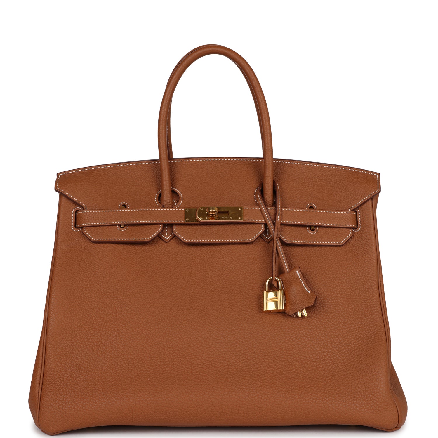 Pre-owned Hermes Birkin 35 Gold Togo Gold Hardware