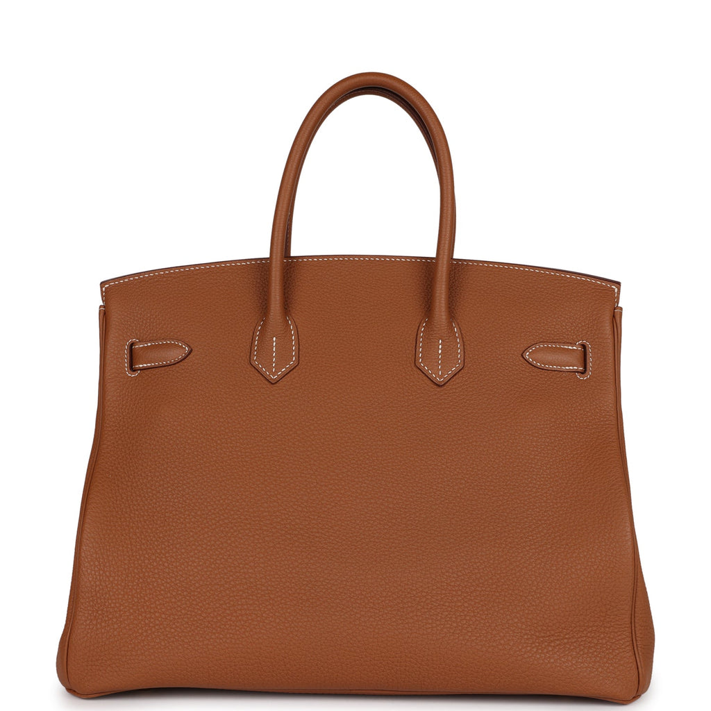 Pre-owned Hermes Birkin 35 Gold Togo Gold Hardware