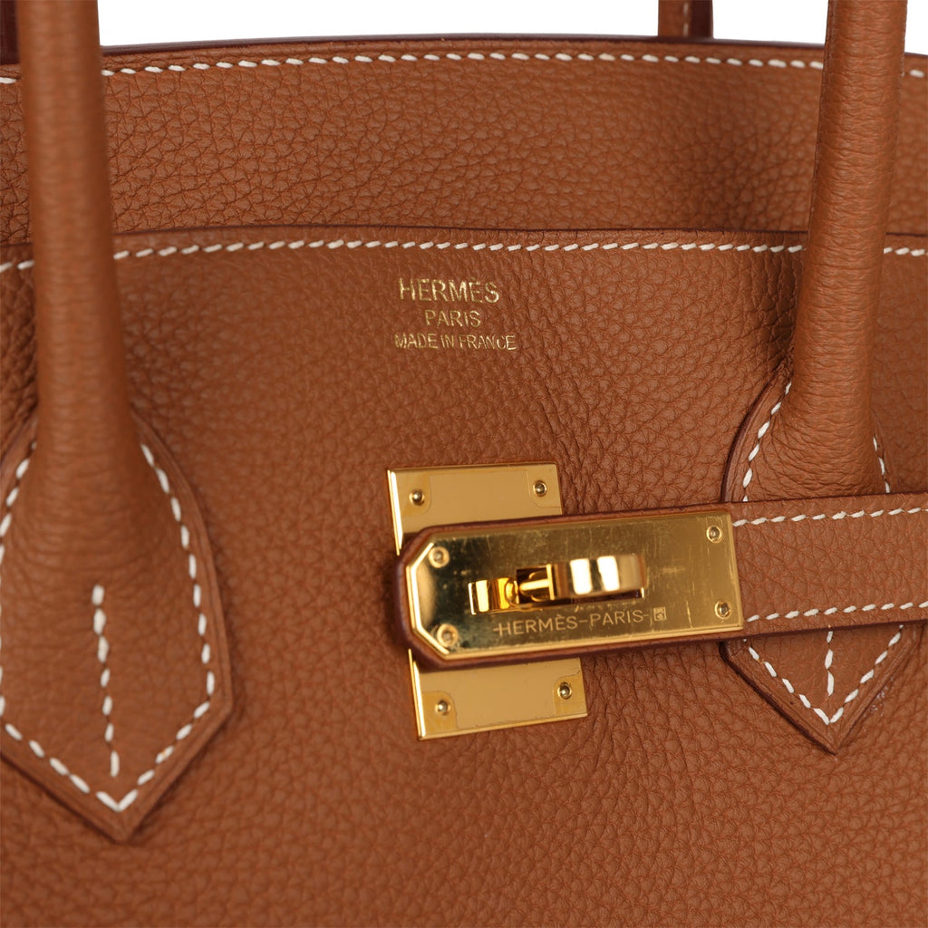 Pre-owned Hermes Birkin 35 Gold Togo Gold Hardware