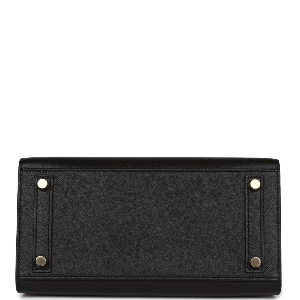 Hermes Birkin Sellier 25 Black Epsom Gold Hardware