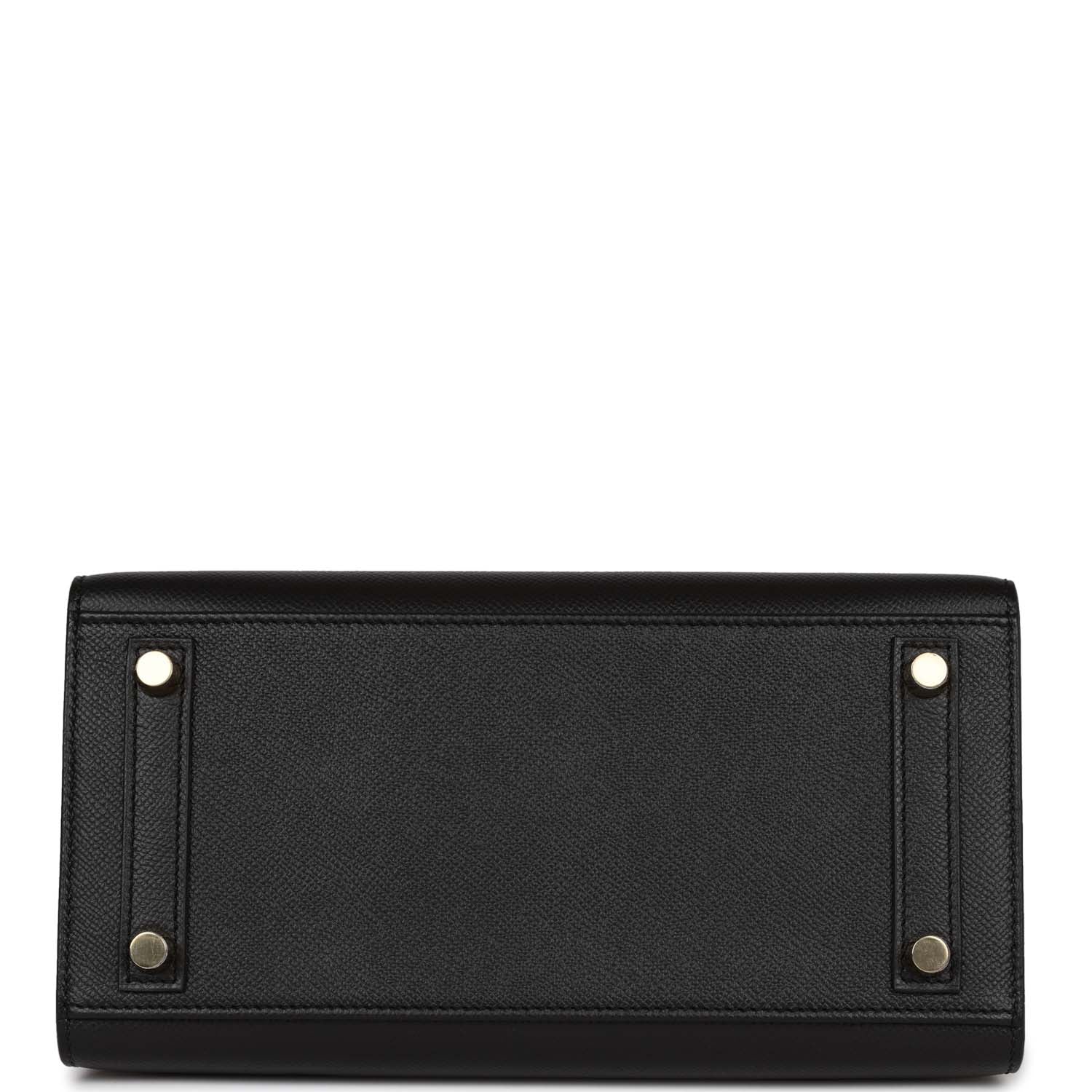 Hermes Birkin Sellier 25 Black Epsom Gold Hardware