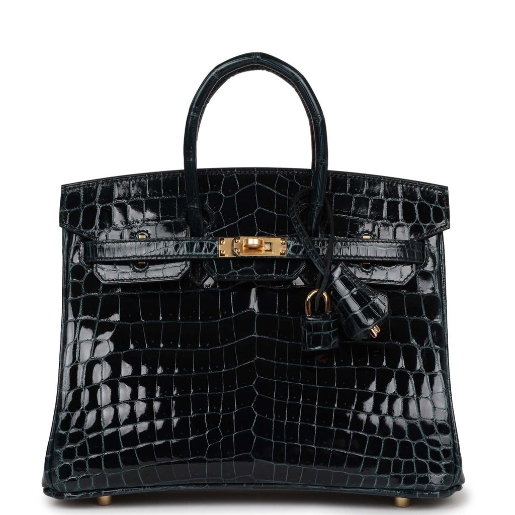 Hermes Birkin 25 Vert Rousseau Shiny Niloticus Crocodile Gold Hardware Payment 2