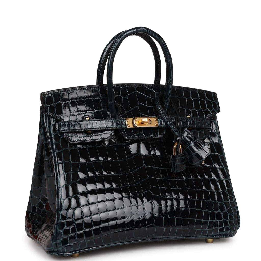 Hermes Birkin 25 Vert Rousseau Shiny Niloticus Crocodile Gold Hardware Payment 2