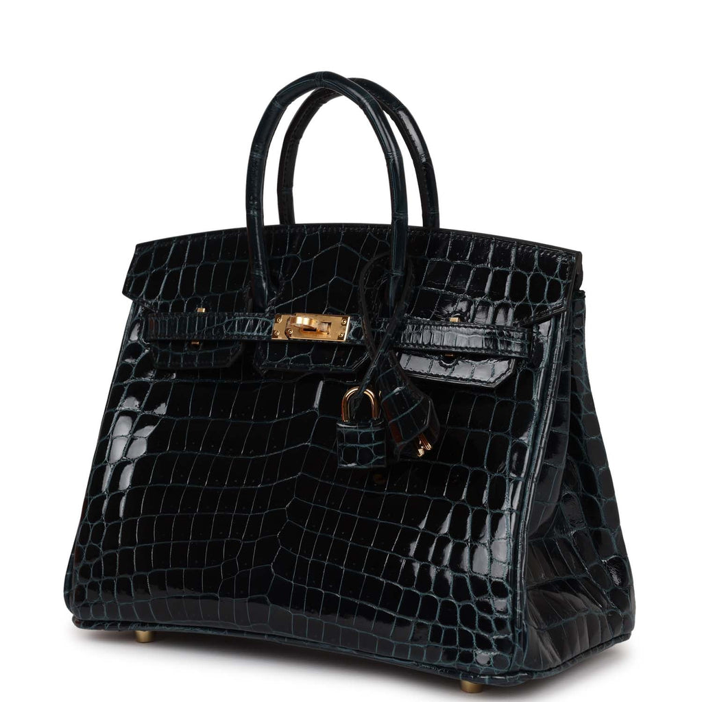 Hermes Birkin 25 Vert Rousseau Shiny Niloticus Crocodile Gold Hardware Payment 2