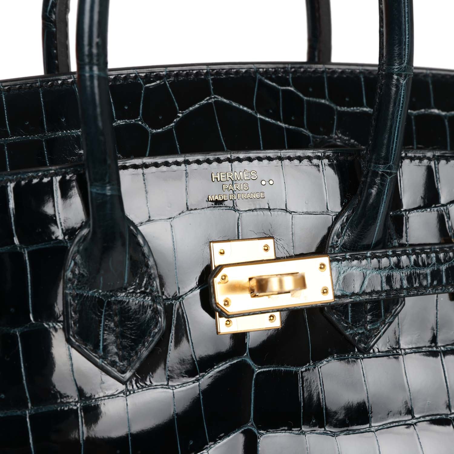 Hermes Birkin 25 Vert Rousseau Shiny Niloticus Crocodile Gold Hardware Payment 2