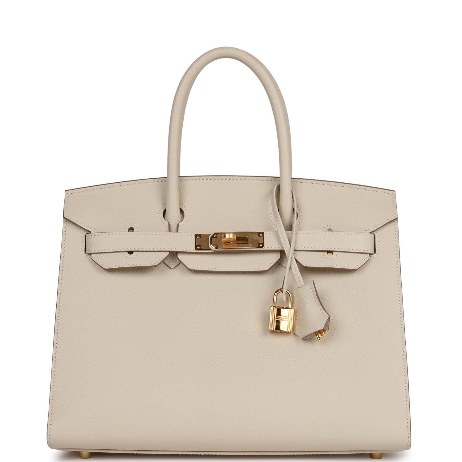 Pre-owned Hermes Birkin Sellier 30 Craie Epsom Gold Hardware - Deposit