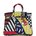 Hermes "One Two Three and Away We Go" Birkin 25 Multicolor Swift Palladium Hardware