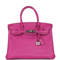 Pre-owned Hermes Birkin 30 Magnolia Verso Novillo Palladium Hardware