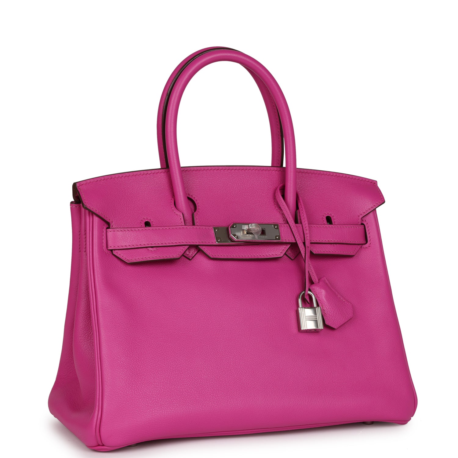 Pre-owned Hermes Birkin 30 Magnolia Verso Novillo Palladium Hardware