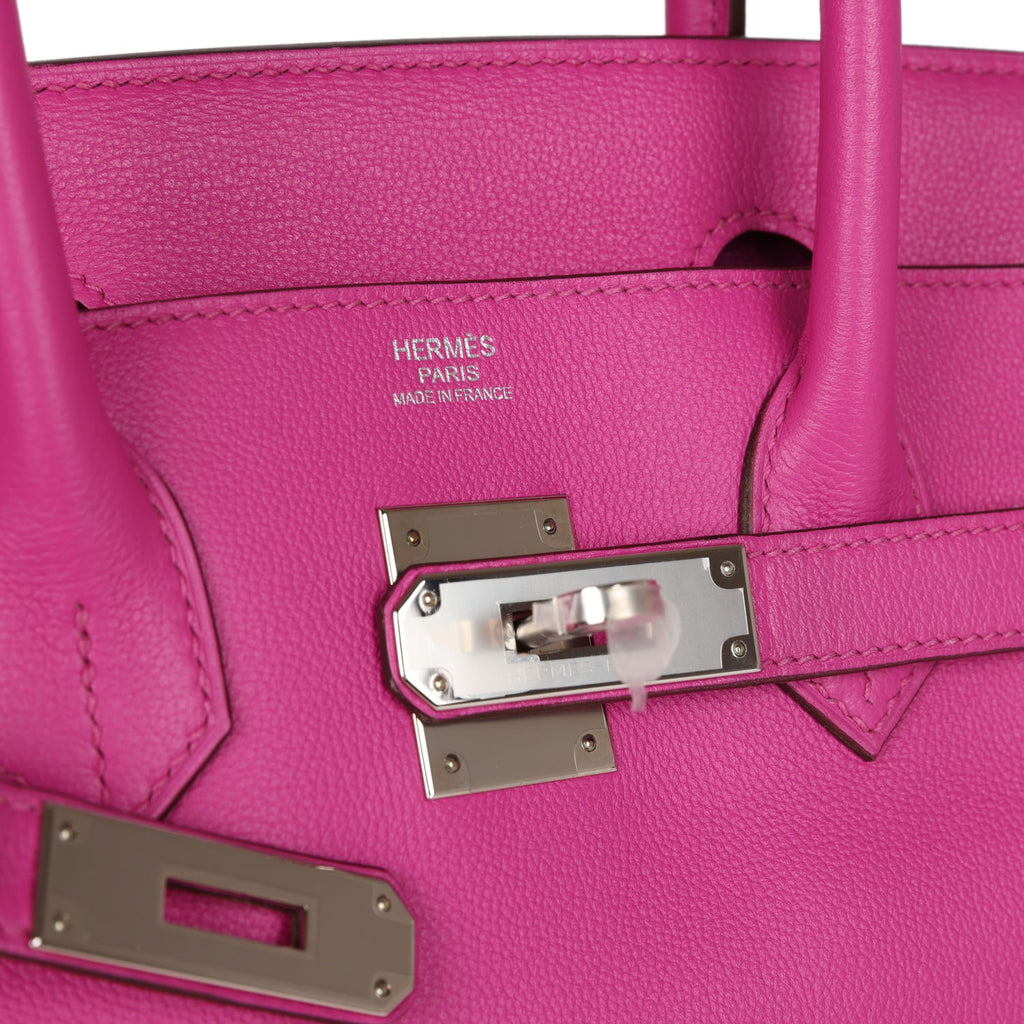 Pre-owned Hermes Birkin 30 Magnolia Verso Novillo Palladium Hardware