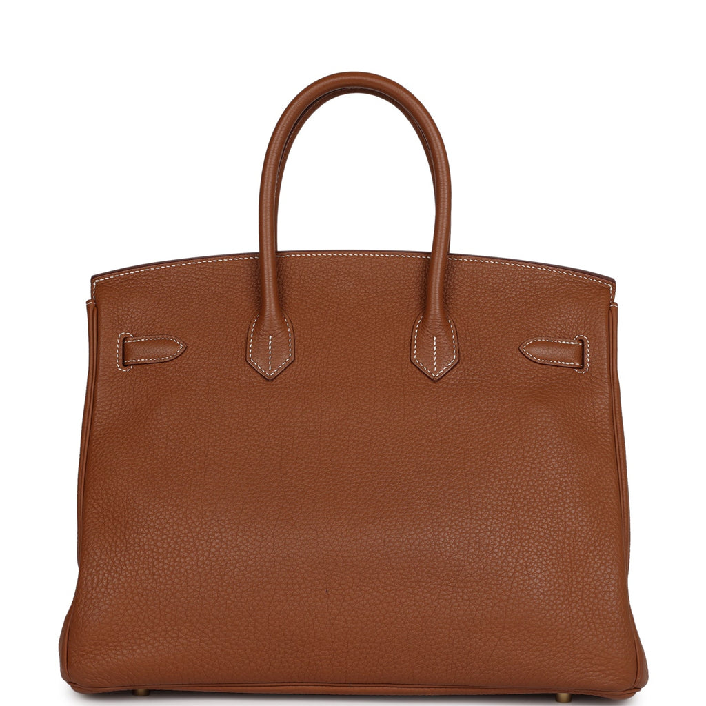 Pre-owned Hermes Birkin 35 Gold Togo Gold Hardware