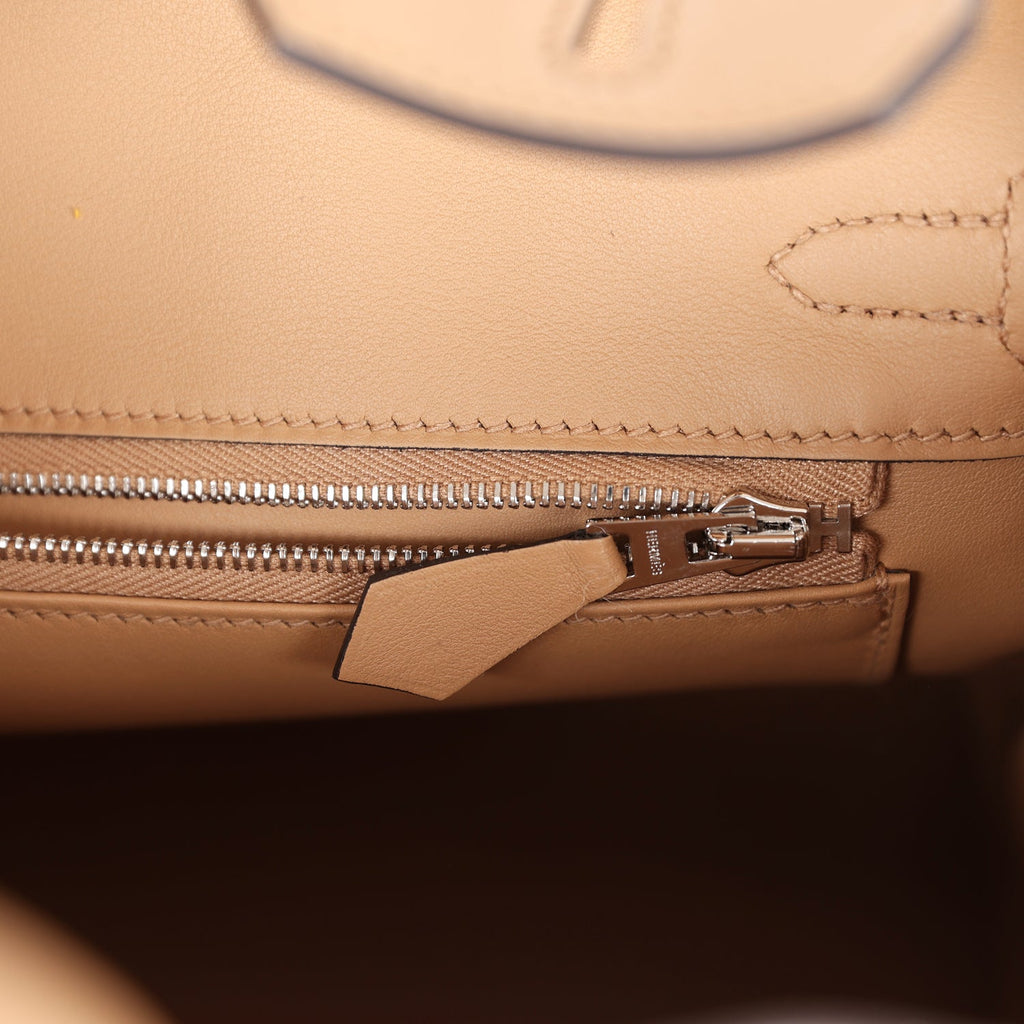 Hermes Birkin 25 Toile H and Chai Swift Palladium Hardware