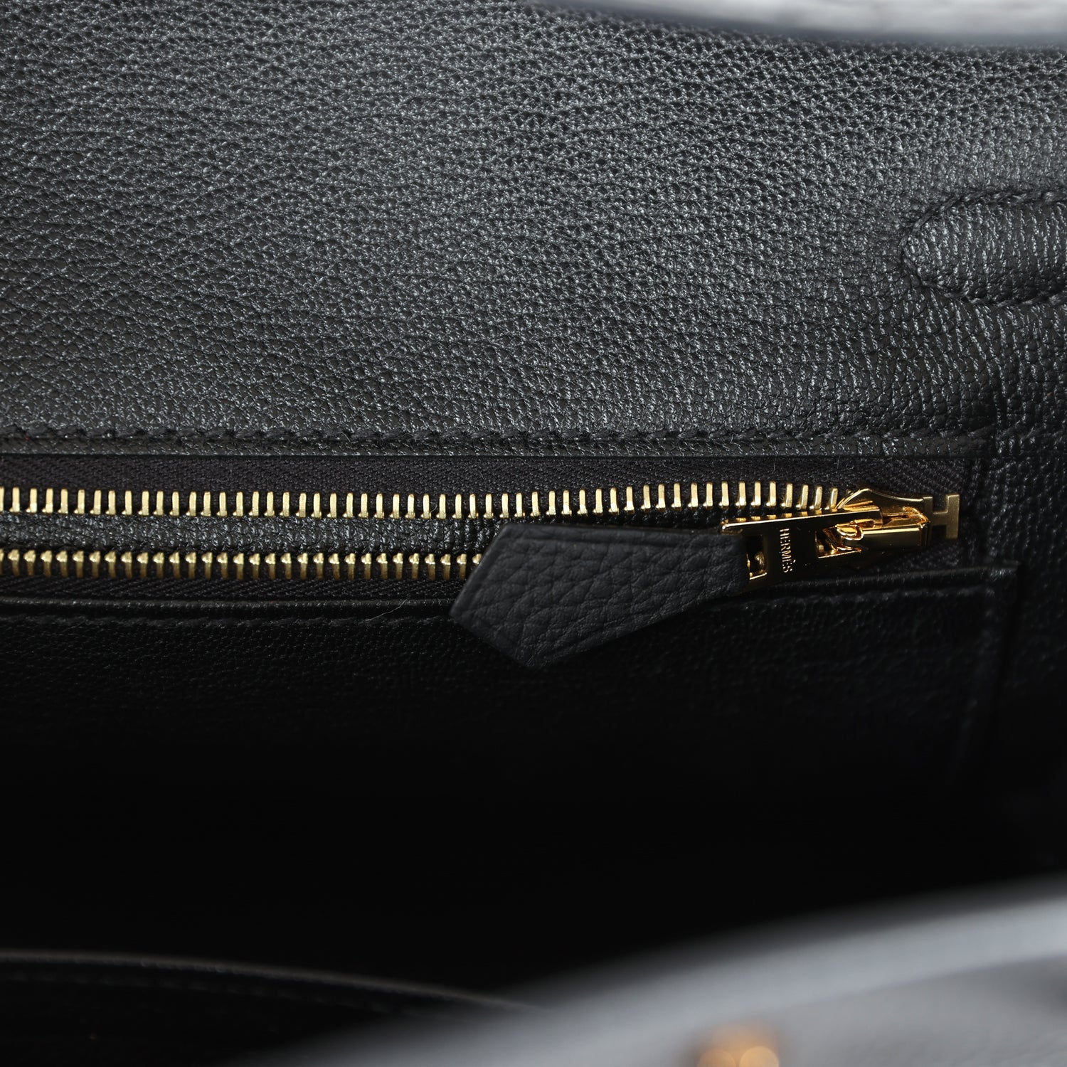 Pre-owned Hermes Birkin 25 Black Matte Alligator and Togo Touch Gold Hardware
