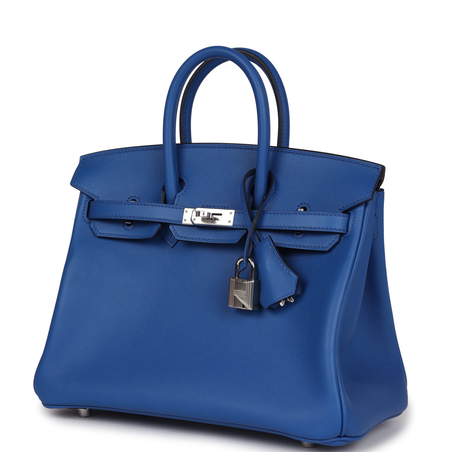 Hermes Birkin 25 Bleu France Swift Palladium Hardware