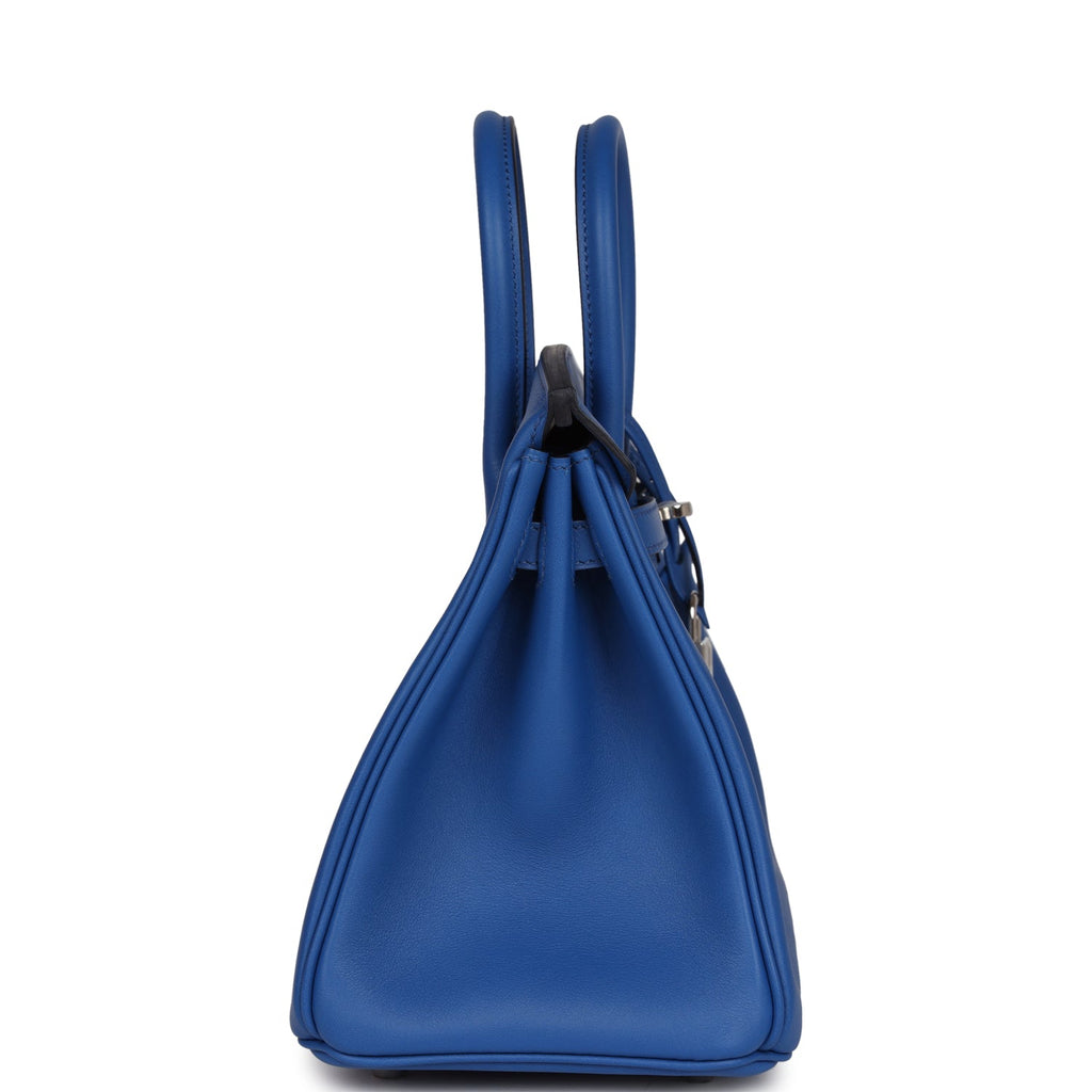 Hermes Birkin 25 Bleu France Swift Palladium Hardware