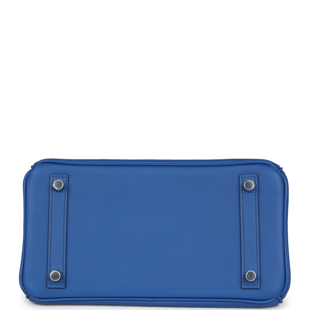 Hermes Birkin 25 Bleu France Swift Palladium Hardware