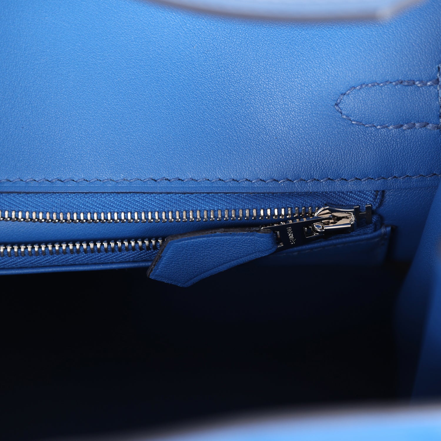 Hermes Birkin 25 Bleu France Swift Palladium Hardware