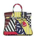 Hermes "One Two Three and Away We Go" Birkin 25 Multicolor Swift Palladium Hardware
