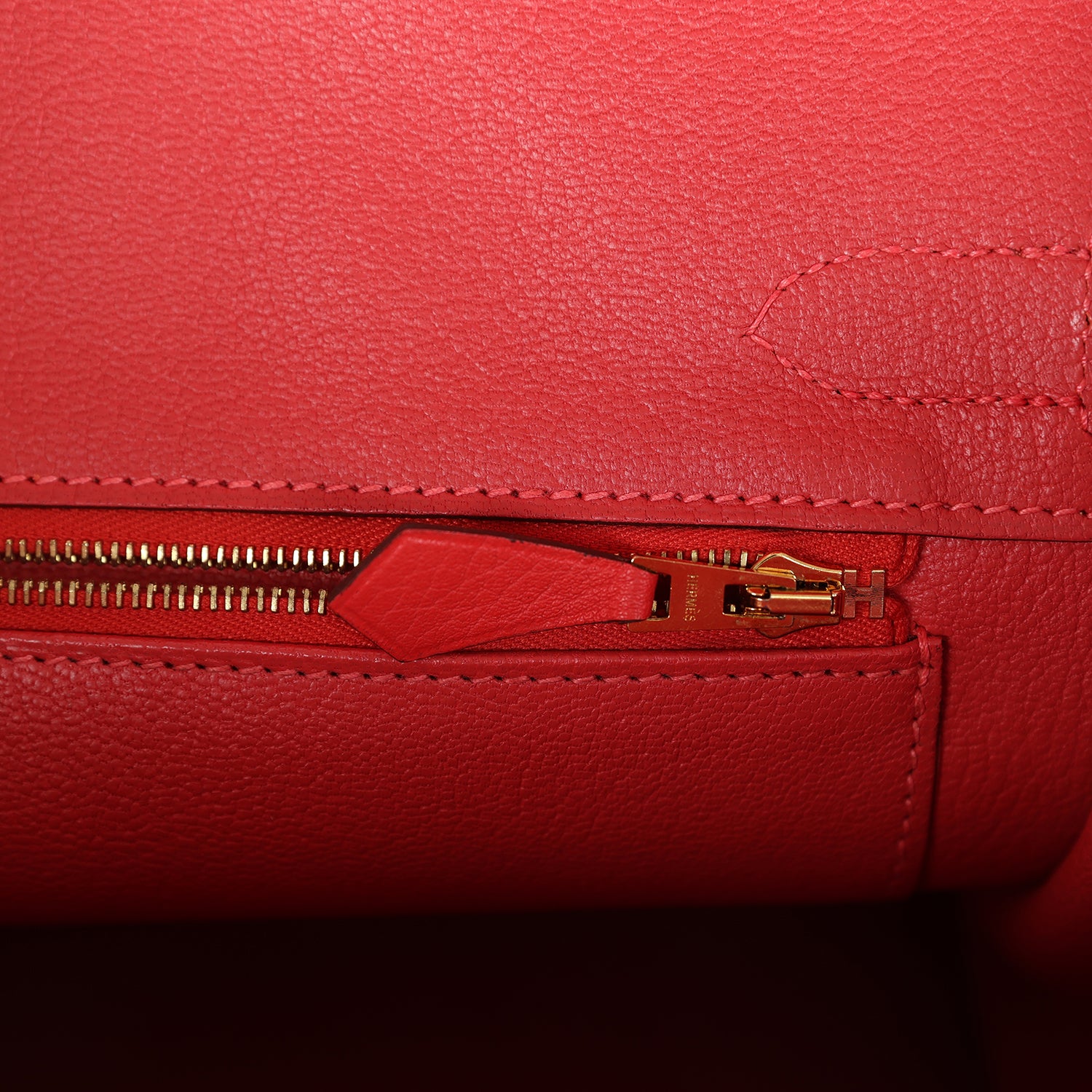 Pre-owned Hermes Birkin 30 Geranium Clemence Gold Hardware