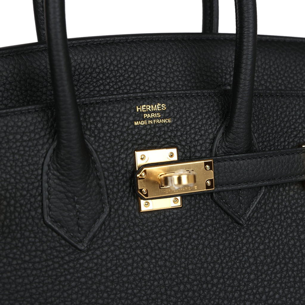 Hermes Birkin 25 Black Togo Gold Hardware