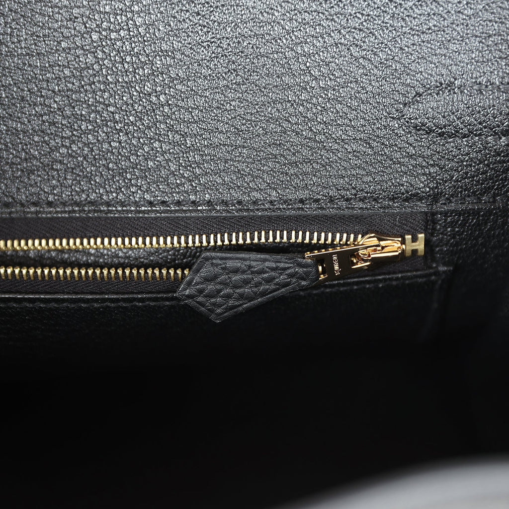 Hermes Birkin 25 Black Togo Gold Hardware
