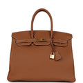 Hermes Birkin 35 Gold Togo Gold Hardware