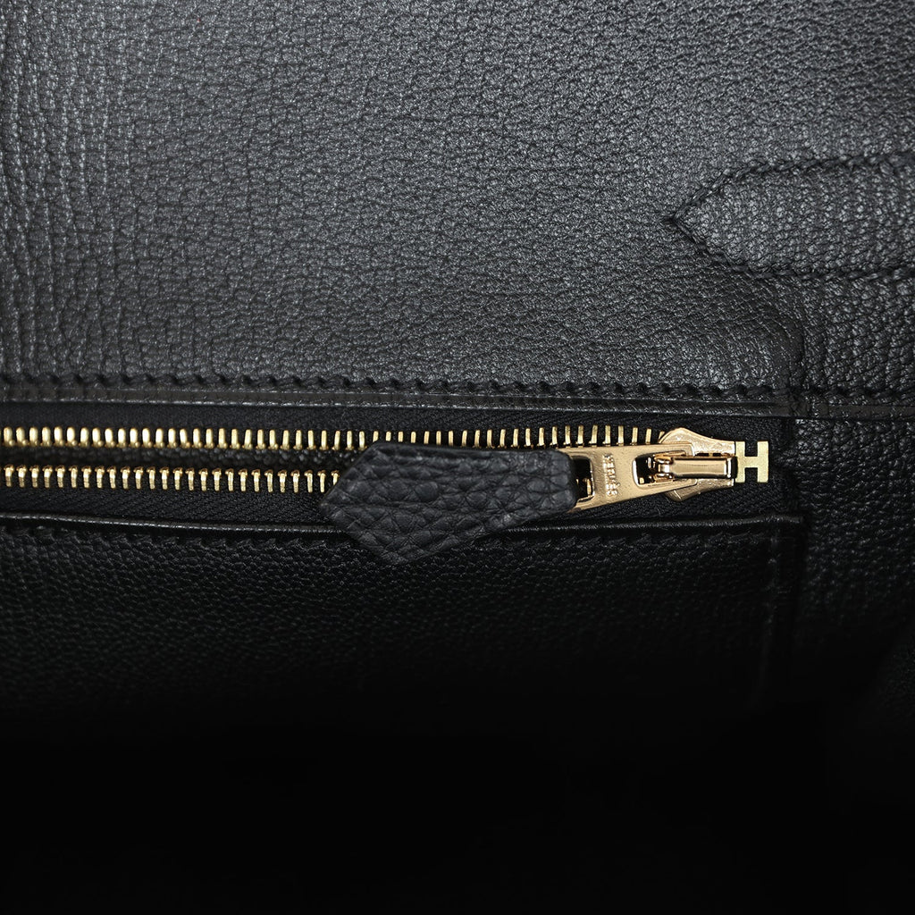 Hermes Birkin 30 Black Togo Gold Hardware