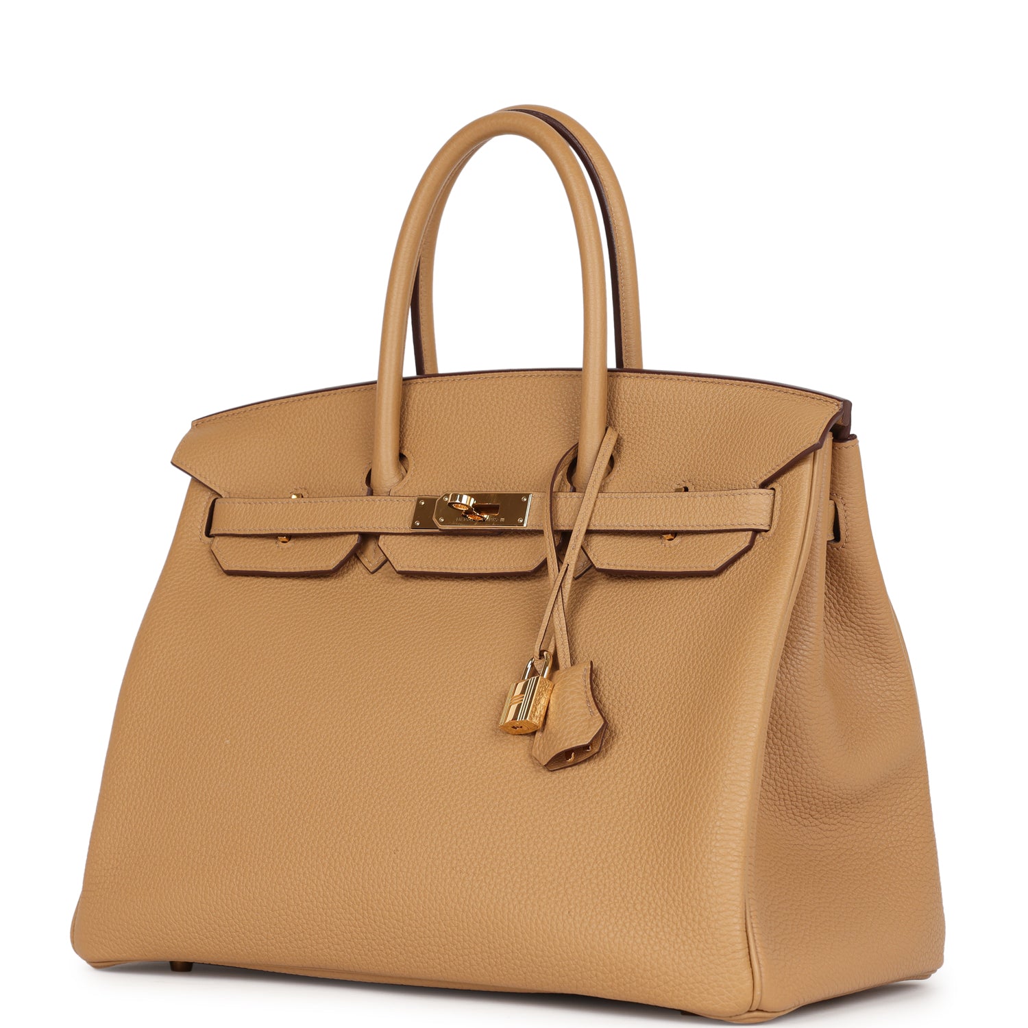 Pre-owned Hermes Birkin 35 Biscuit Togo Gold Hardware