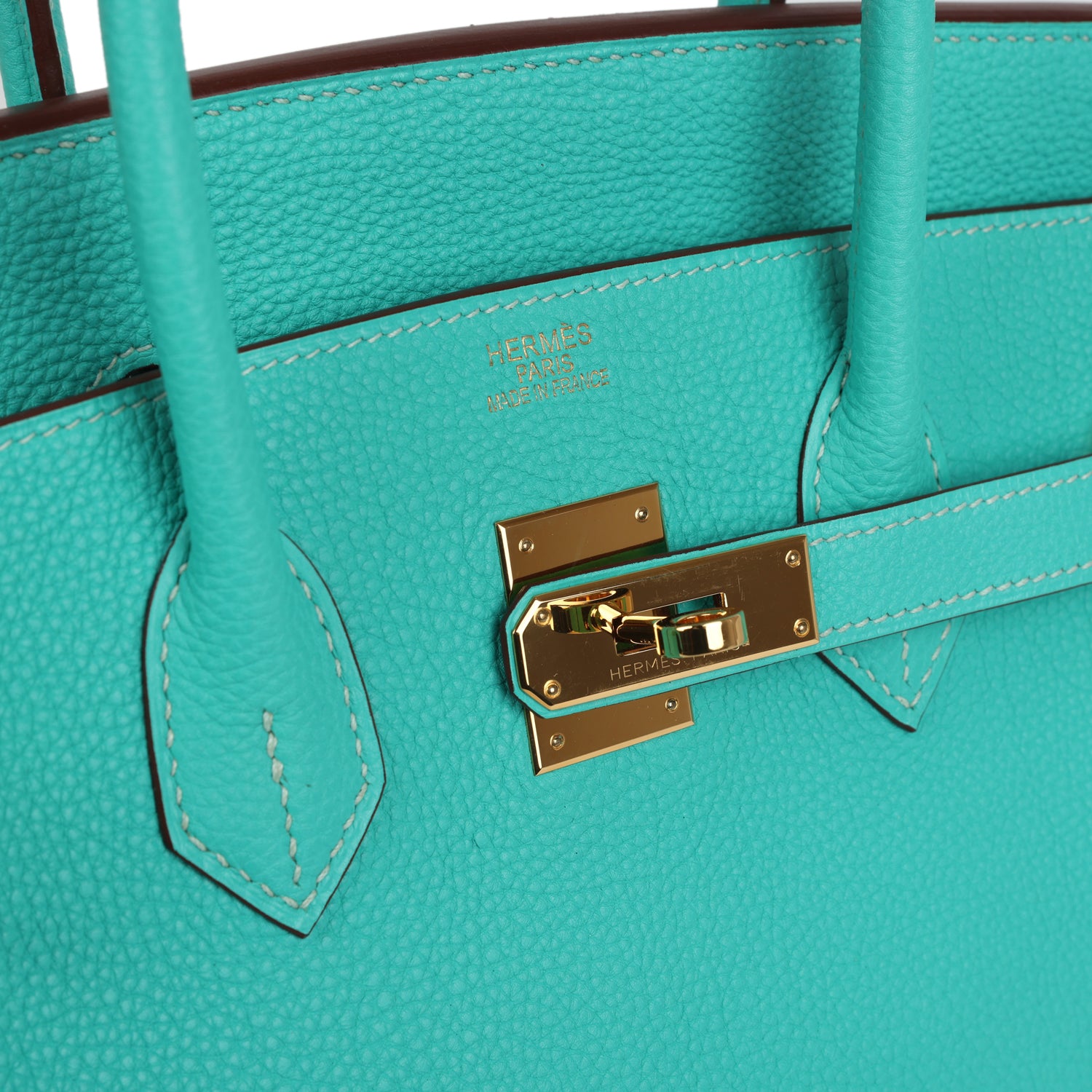 Pre-owned Hermes Birkin 35 Lagoon Togo Gold Hardware