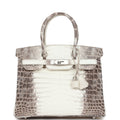 Hermes Birkin 30 Himalaya Niloticus Crocodile Palladium Hardware