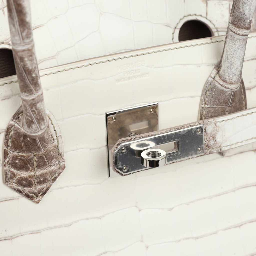 Hermes Birkin 30 Himalaya Niloticus Crocodile Palladium Hardware