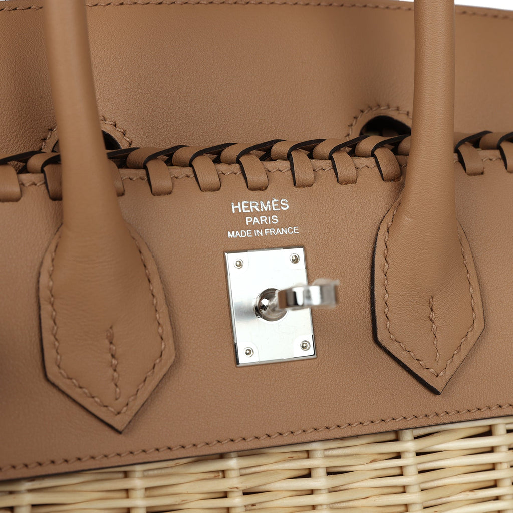 Hermes Picnic Birkin Sellier 25 Chai Swift Palladium Hardware