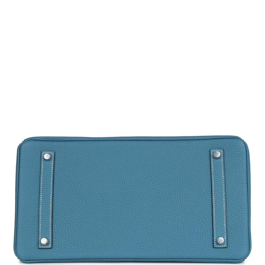 Hermes Birkin 35 Blue Jean Togo Palladium Hardware