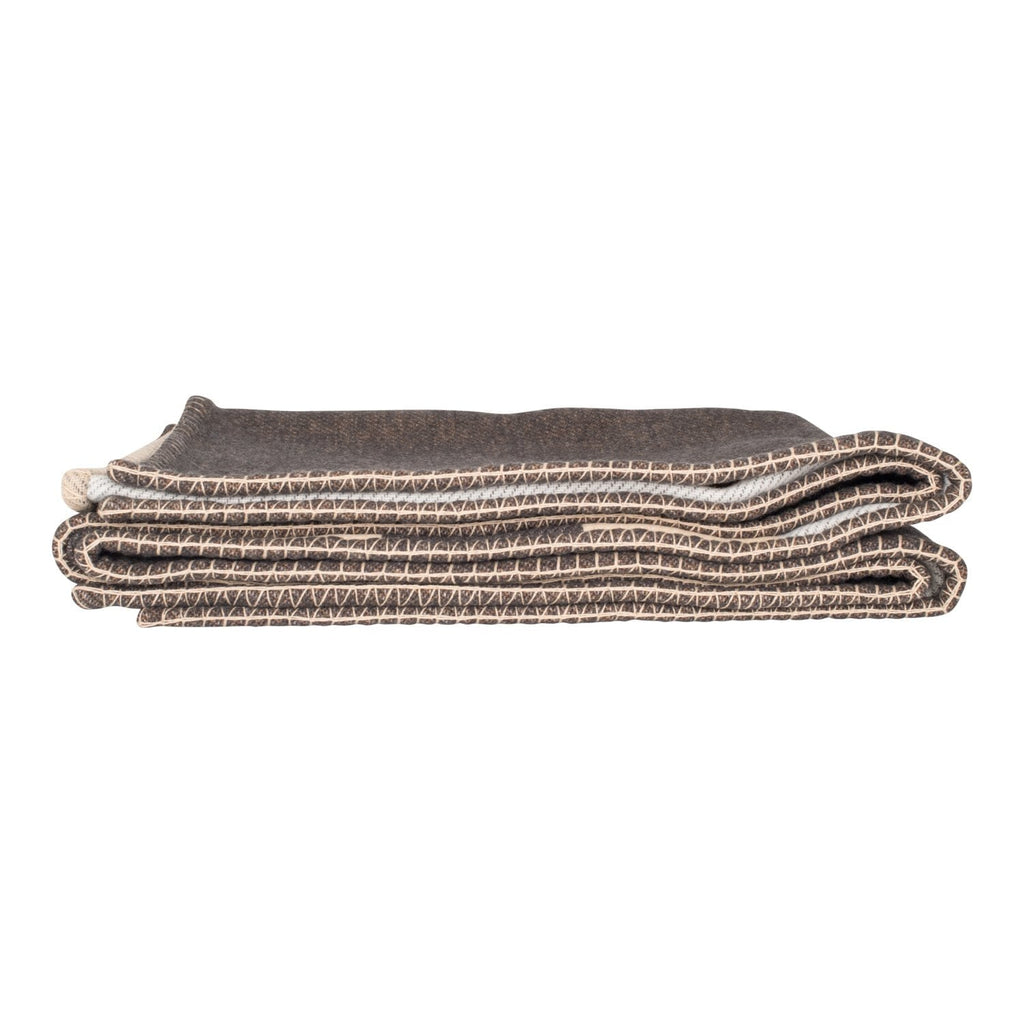 Hermes "H Casaque" Ecru and Carbone Blanket