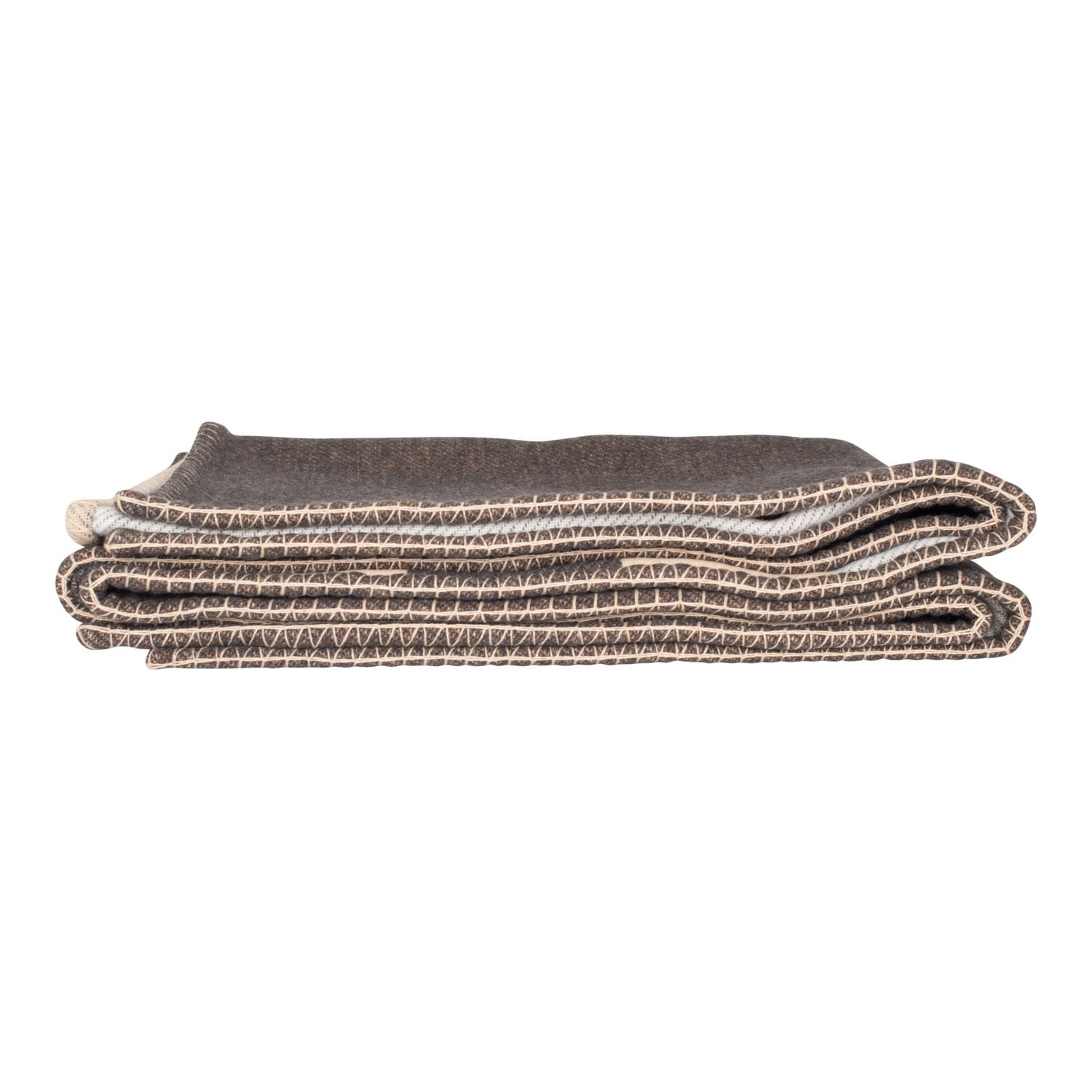 Hermes "H Casaque" Ecru and Carbone Blanket