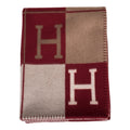 Hermes "Classic Avalon" Ecru and Rouge Blanket
