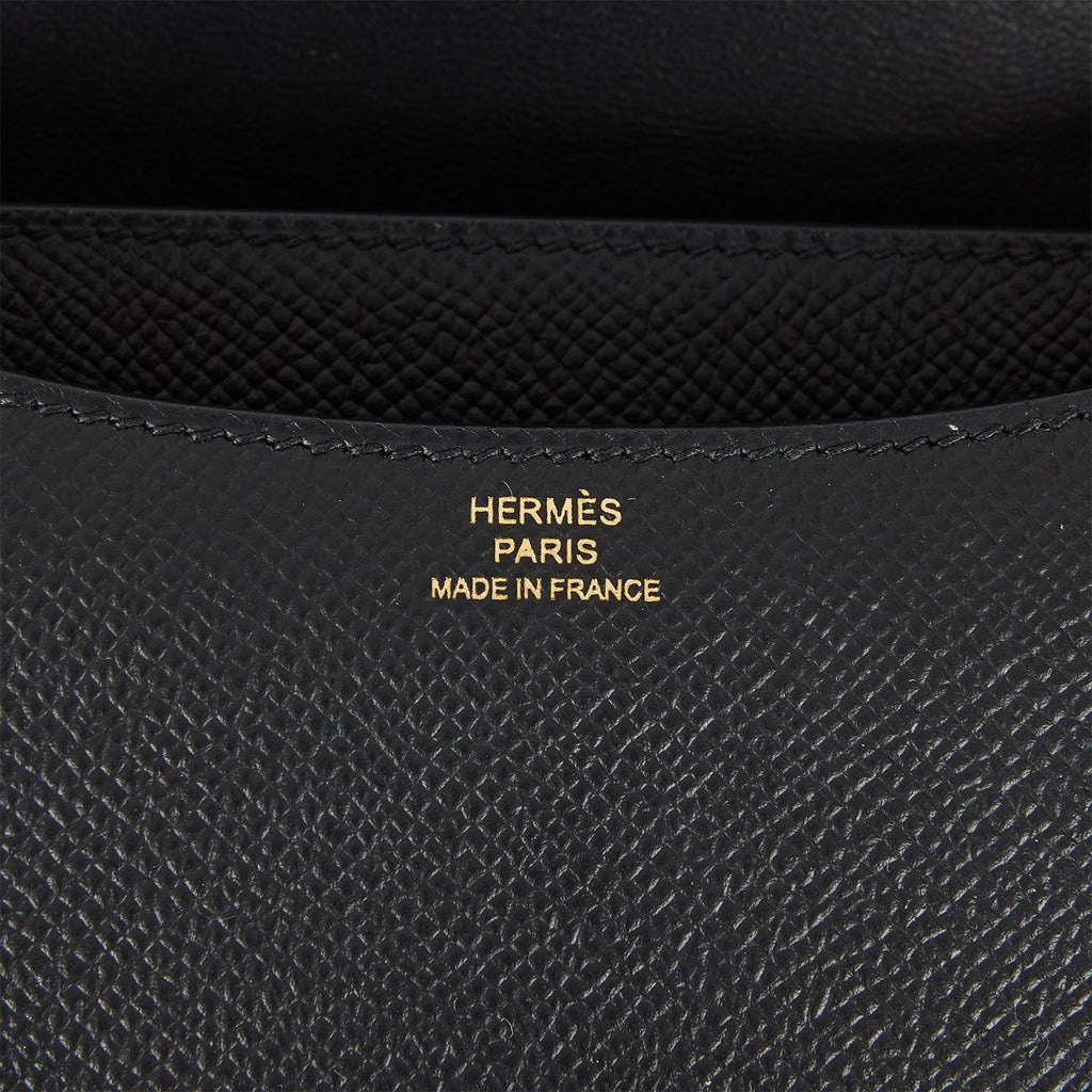 Hermes Constance 18 Black Epsom Gold Hardware