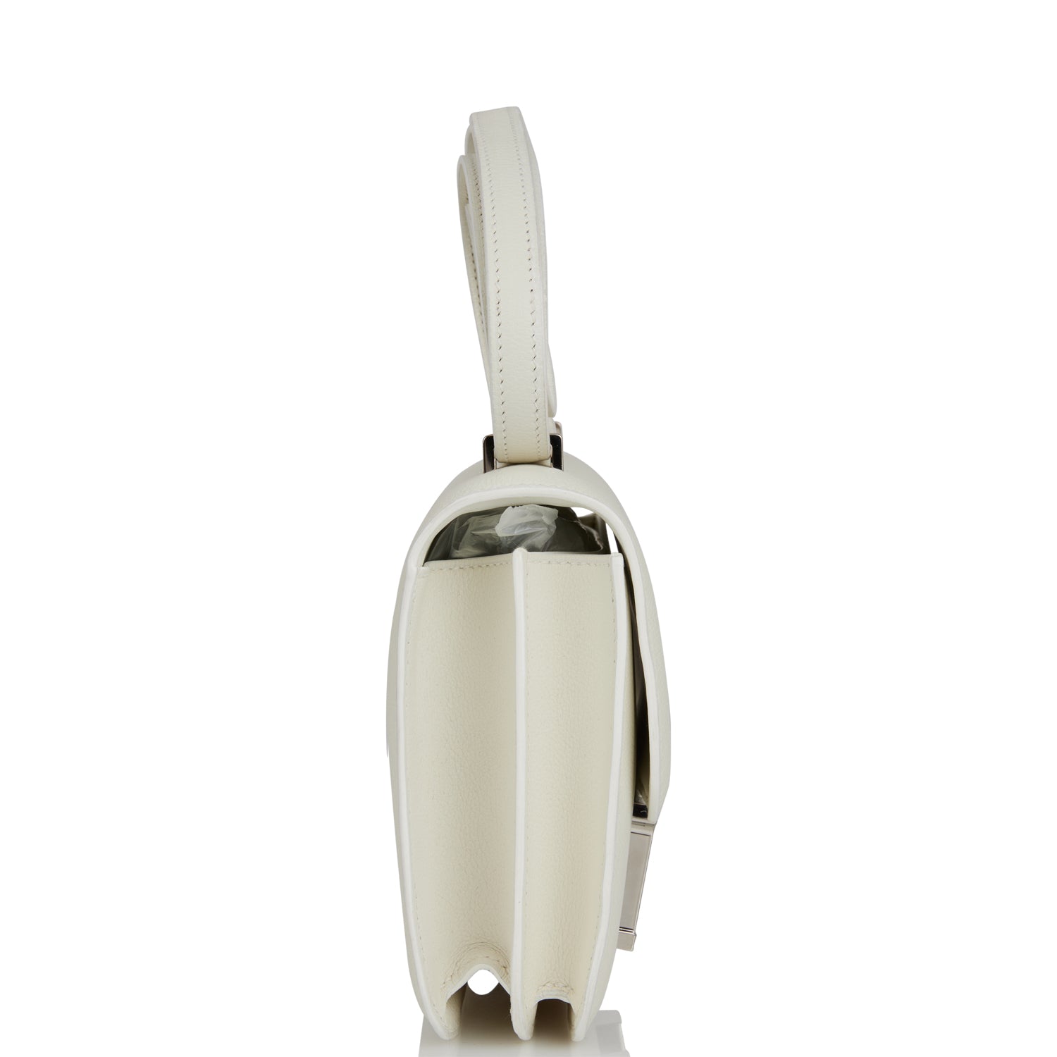 Hermes Constance 18 White Evercolor Palladium Hardware