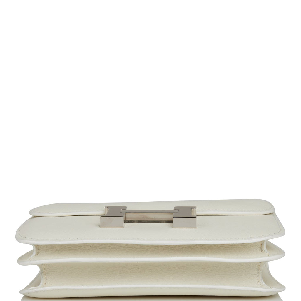 Hermes Constance 18 White Evercolor Palladium Hardware