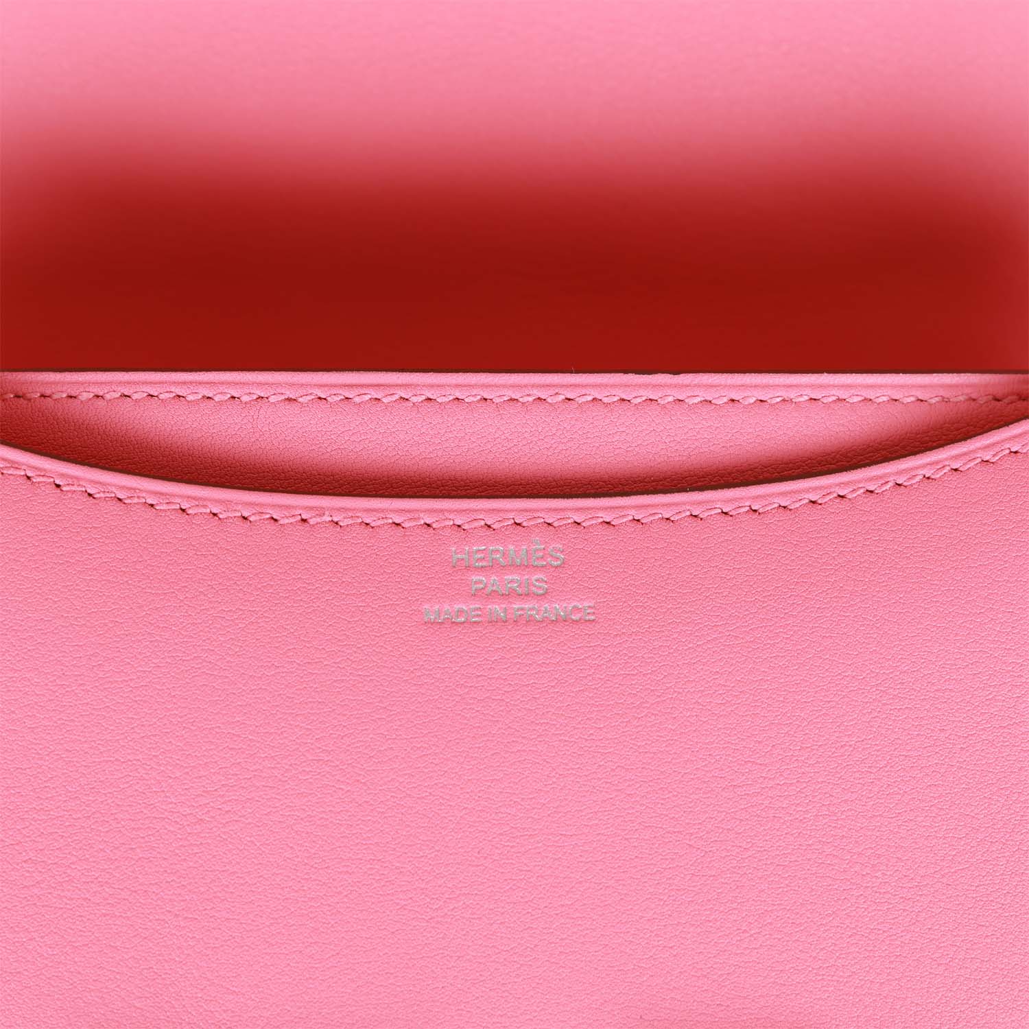 Pre-owned Hermes Constance 18 Rose Azalee Swift Palladium Hardware
