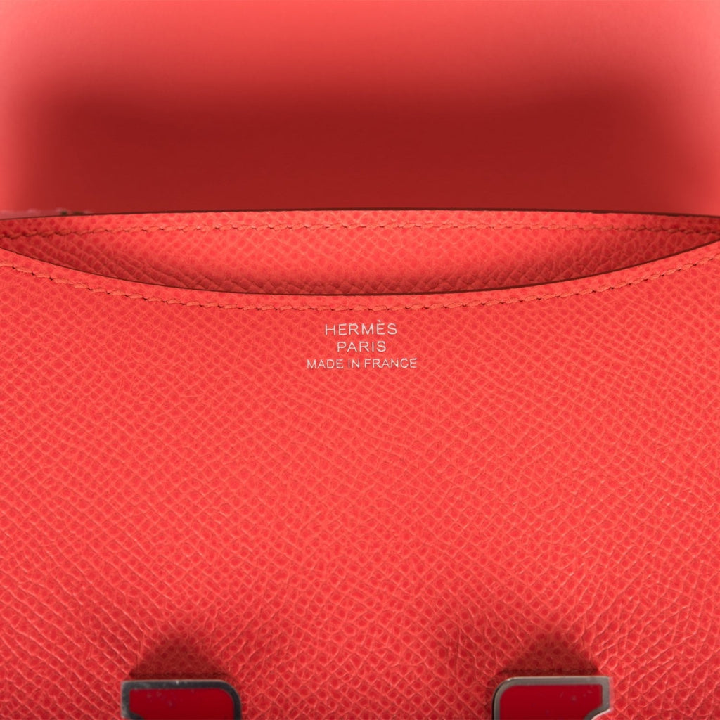 Hermes Constance 18 Rose Texas Epsom Palladium Hardware