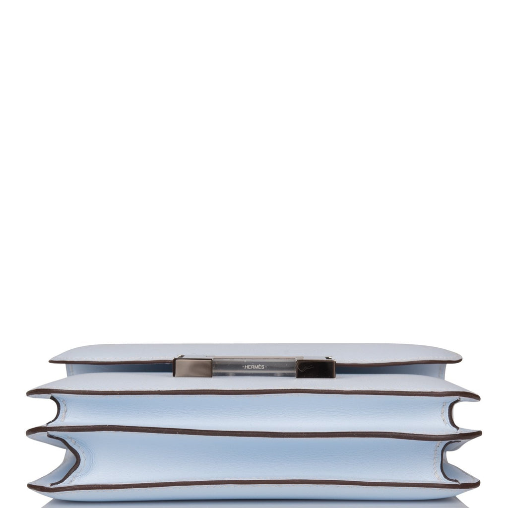 Hermes Constance 18 Bleu Brume Swift Palladium Hardware