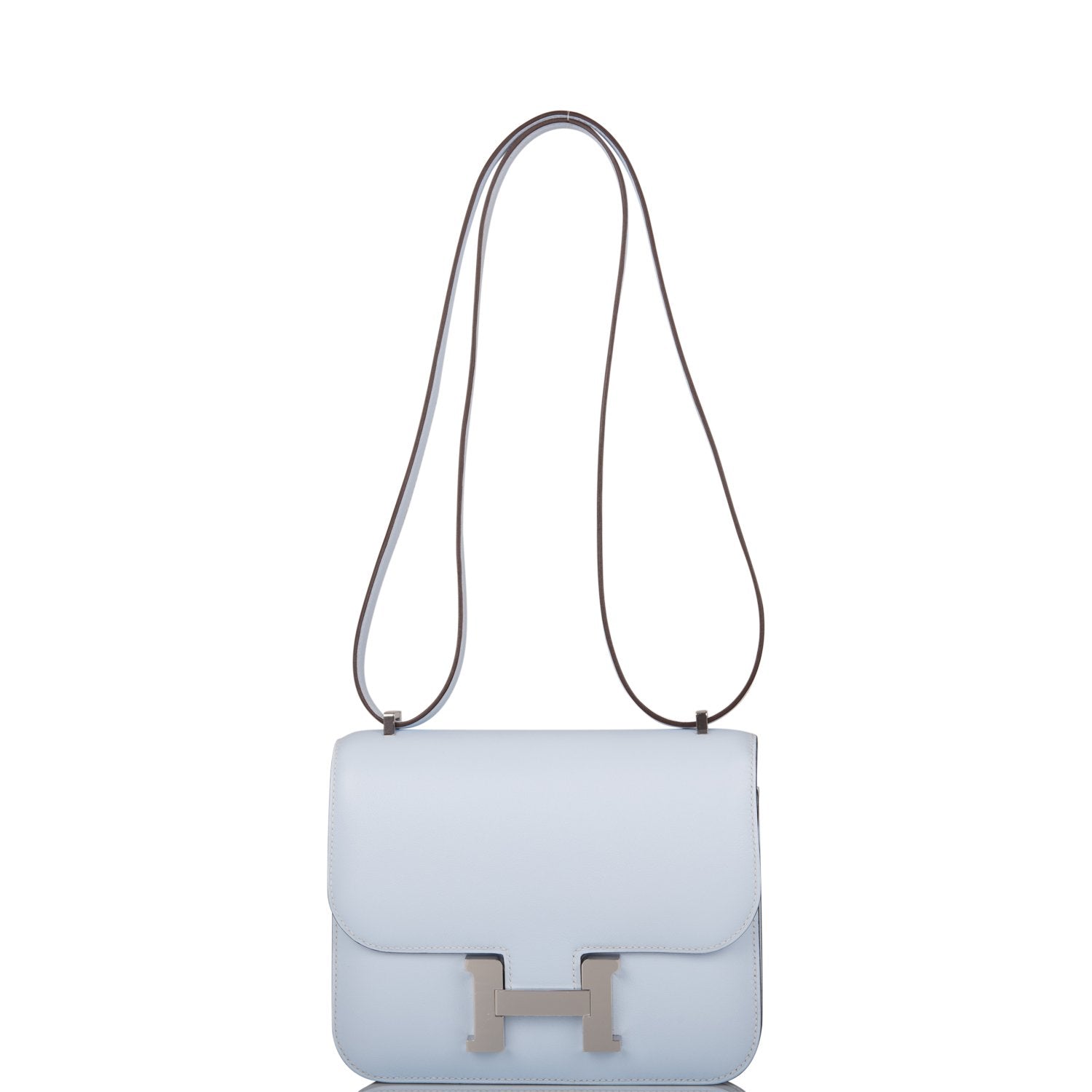 Hermes Constance 18 Bleu Brume Swift Palladium Hardware