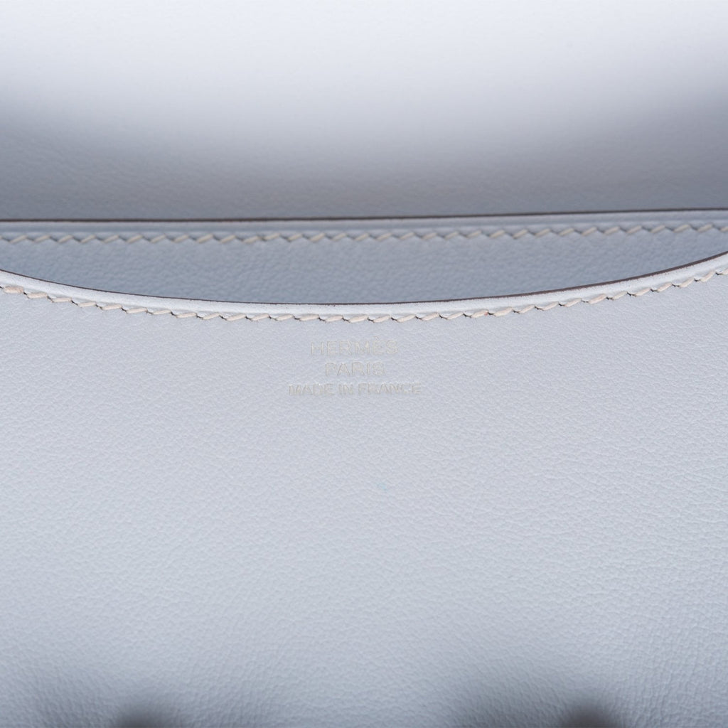 Hermes Constance 18 Bleu Brume Swift Palladium Hardware