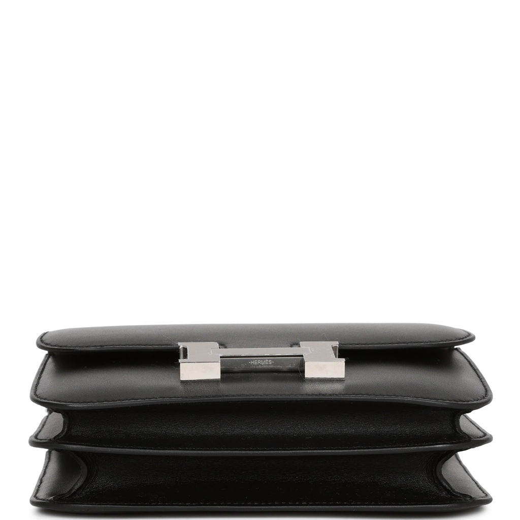 Hermes Constance 18 Black Tadelakt Palladium Hardware